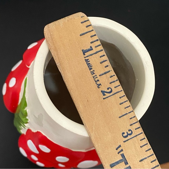 Adorable Ceramic 3D Red Mushroom 8-inch Vase - Picture 6 of 16